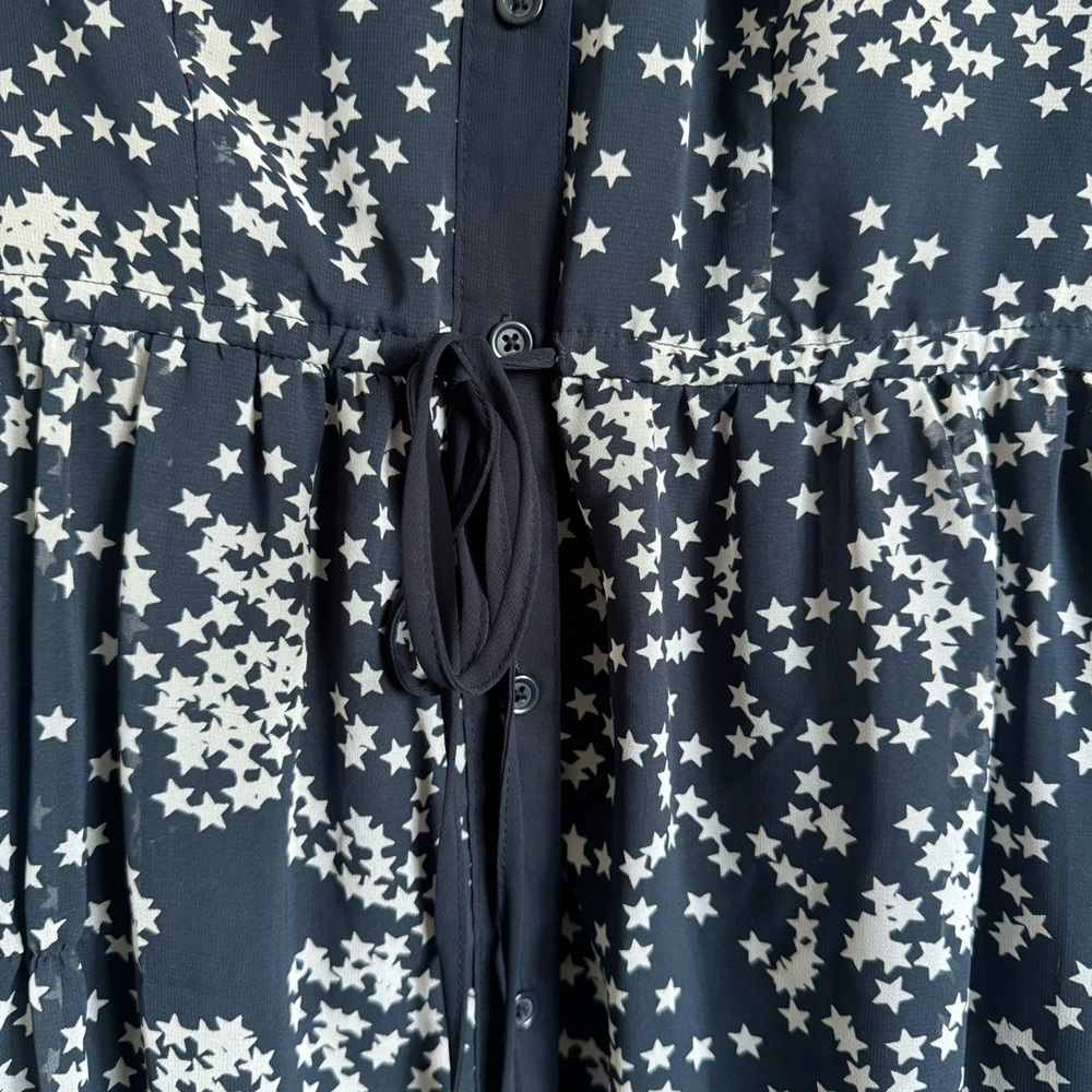 Princess Vera Wang Blue and Gray Star Collared Dress - Picture 5 of 7